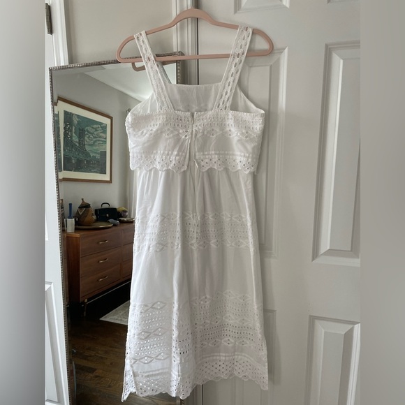 J. Crew White Eyelet Midi Dress - Picture 5 of 11